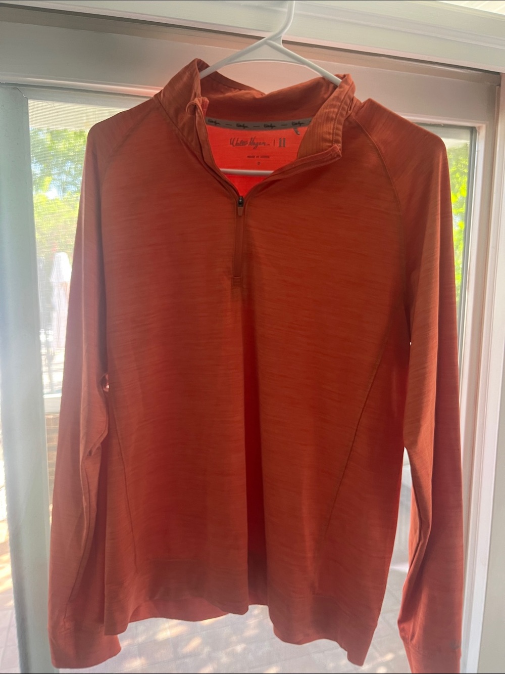 Walter Hagan Orange Quarter-Zip Pullover